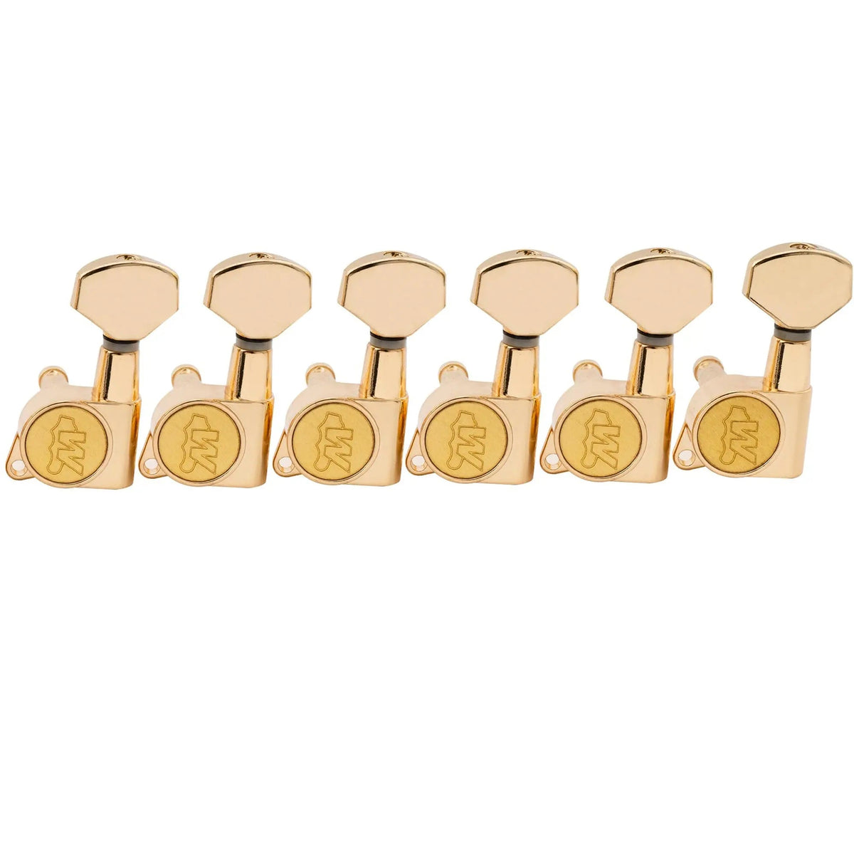 Wilkinson Left Handed 6-in-line E-Z-LOK Guitar Tuners Tuning Pegs Keys Machine Heads Set for Fender Strat/Tele Style Electric Guitar