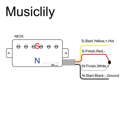 Wilkinson M Series Vintage Tone Alnico 5 Covered Humbucker Neck Pickup for LP Style Electric Guitar