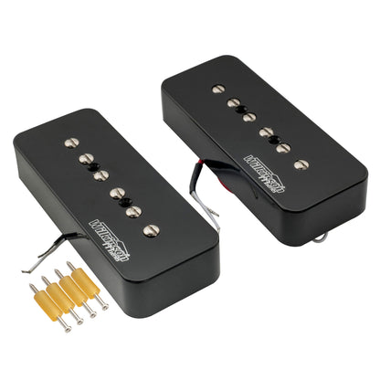 Wilkinson M Series Low Gauss Iconic Sound Ceramic P90 Soapbar Single Coil Pickups Set for SG LP Style Electric Guitar