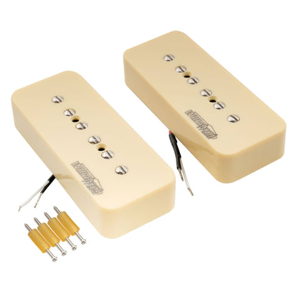 Wilkinson M Series Low Gauss Iconic Sound Ceramic P90 Soapbar Single Coil Pickups Set for SG LP Style Electric Guitar