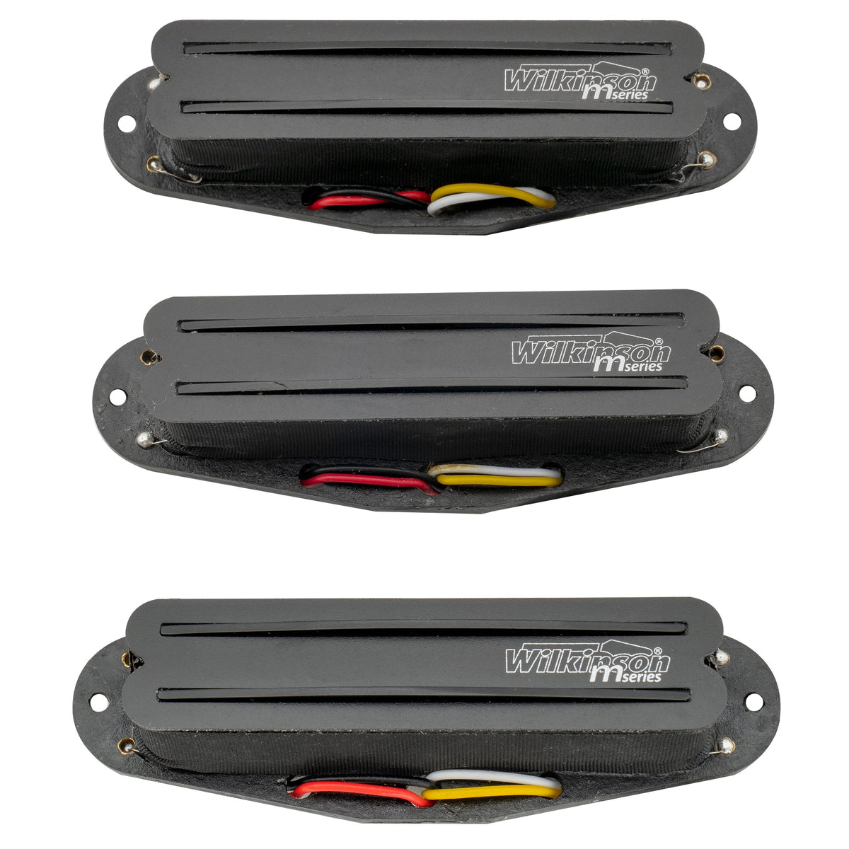 Wilkinson M Series Low Gauss Rail Blade Ceramic Single Coil Sized Humbucker Pickups Set for Strat Style Electric Guitar