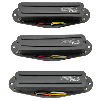 Wilkinson M Series Low Gauss Rail Blade Ceramic Single Coil Sized Humbucker Pickups Set for Strat Style Electric Guitar