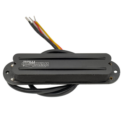 Wilkinson M Series Low Gauss Rail Blade Ceramic Single Coil Sized Humbucker Bridge Pickup for Strat Style Electric Guitar