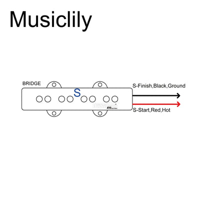 Wilkinson M Series Variable Gauss Ceramic Traditional Jazz Bass Bridge Pickup for JB Style Electric Bass