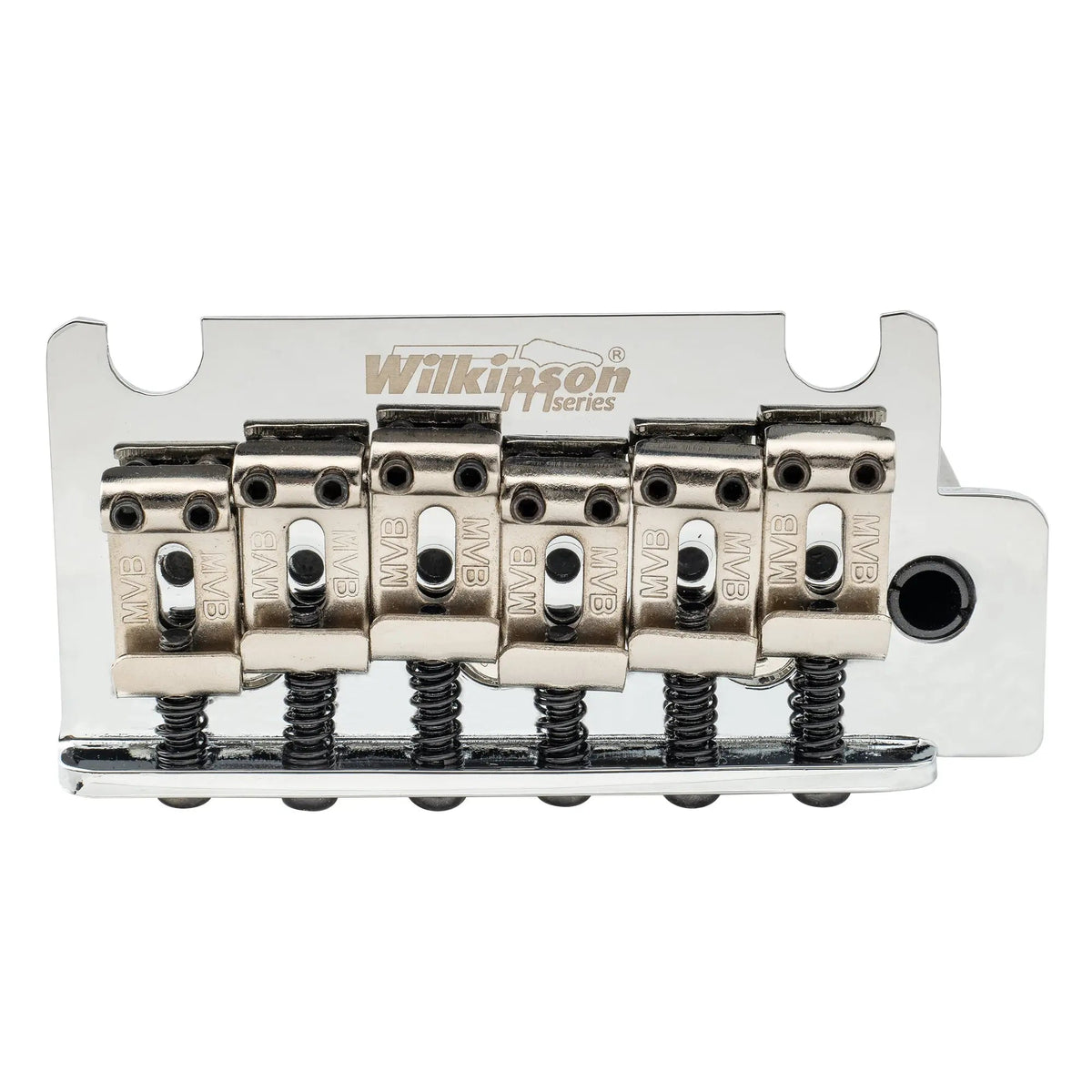 Wilkinson M Series 54mm(2-1/8 inch) Vintage Style Full Block Pop-in Arm 2-Point ST Guitar Tremolo Bridge for MIJ/MIK Strat Style Electric Guitar