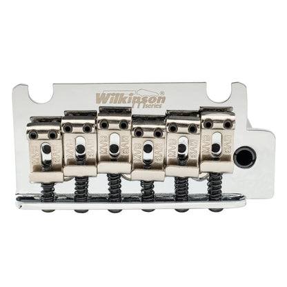 Wilkinson M Series 54mm(2-1/8 inch) Vintage Style Full Block Pop-in Arm 2-Point ST Guitar Tremolo Bridge for MIJ/MIK Strat Style Electric Guitar