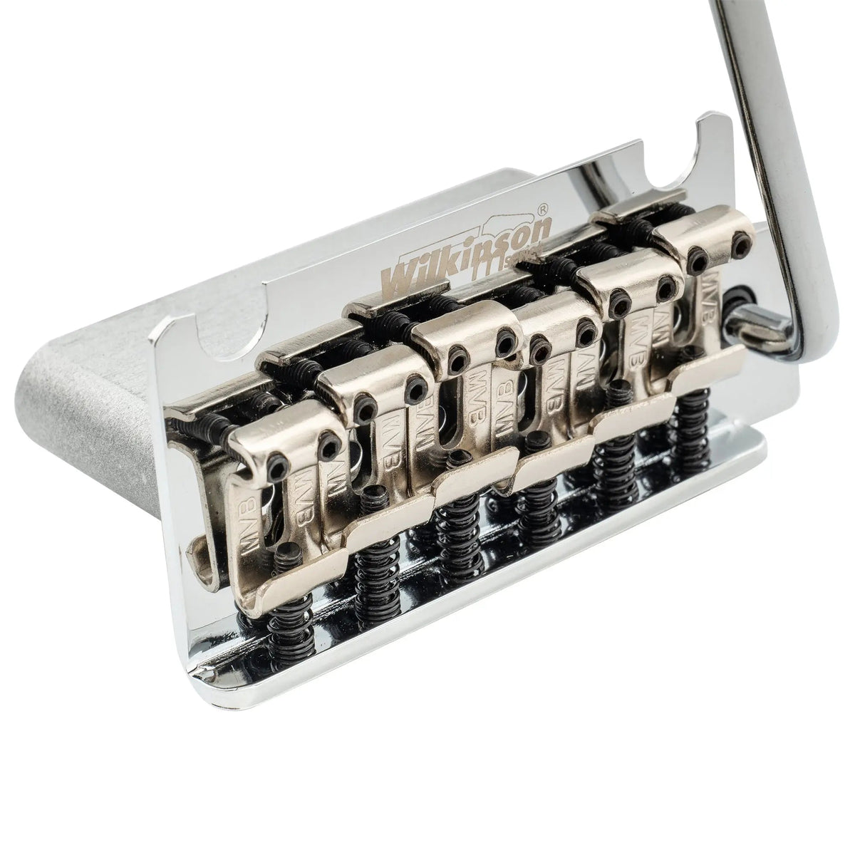 Wilkinson M Series 54mm(2-1/8 inch) Vintage Style Full Block Pop-in Arm 2-Point ST Guitar Tremolo Bridge for MIJ/MIK Strat Style Electric Guitar