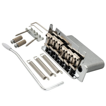 Wilkinson M Series 54mm(2-1/8 inch) Vintage Style Full Block Pop-in Arm 2-Point ST Guitar Tremolo Bridge for MIJ/MIK Strat Style Electric Guitar