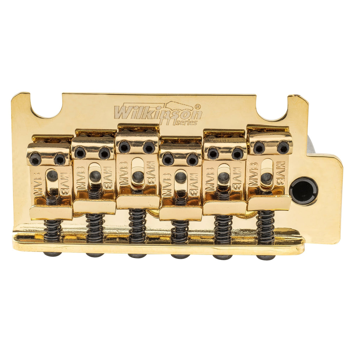 Wilkinson M Series 54mm(2-1/8 inch) Vintage Style Full Block Pop-in Arm 2-Point ST Guitar Tremolo Bridge for MIJ/MIK Strat Style Electric Guitar