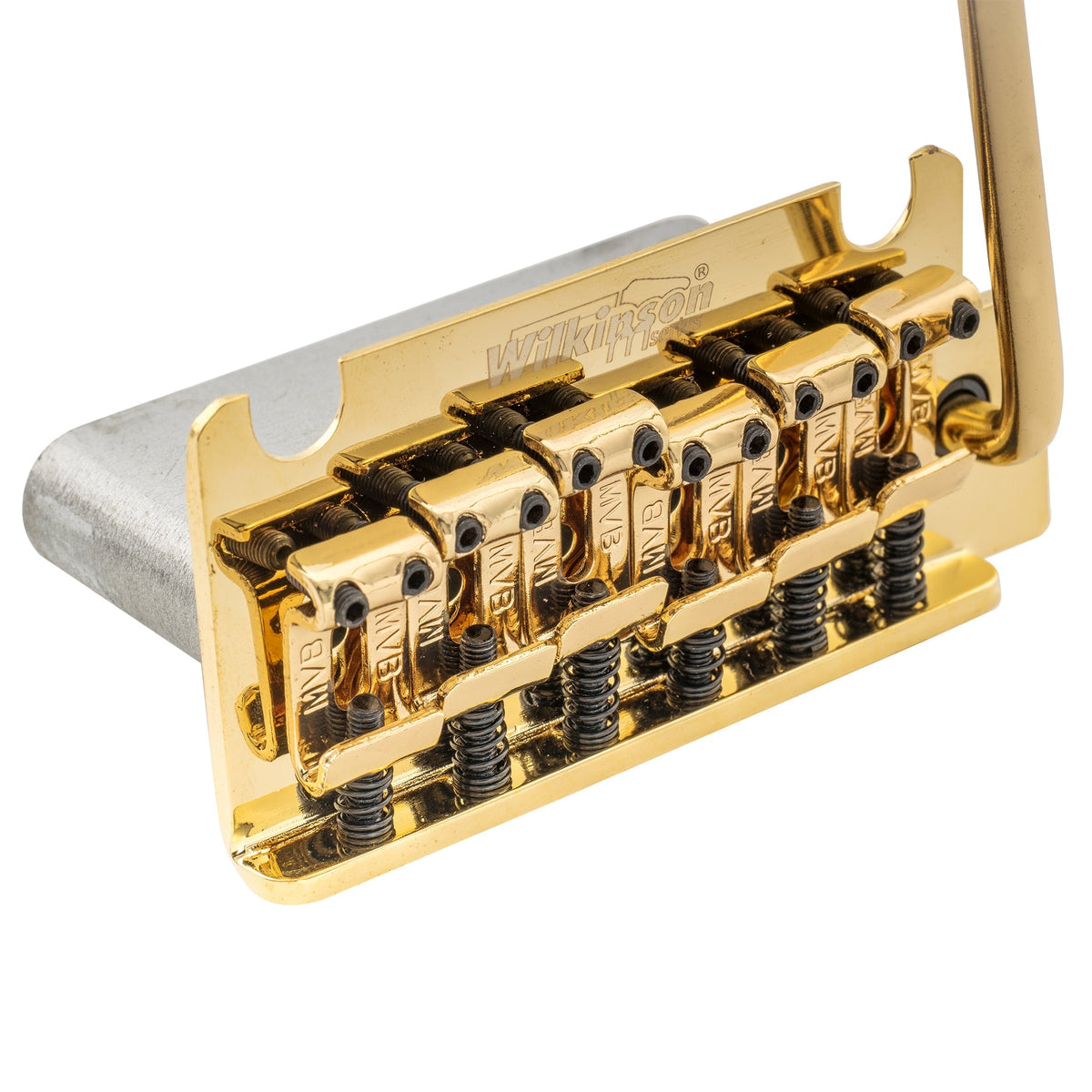 Wilkinson M Series 54mm(2-1/8 inch) Vintage Style Full Block Pop-in Arm 2-Point ST Guitar Tremolo Bridge for MIJ/MIK Strat Style Electric Guitar