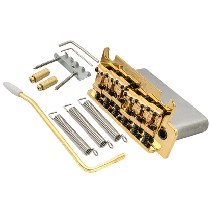 Wilkinson M Series 54mm(2-1/8 inch) Vintage Style Full Block Pop-in Arm 2-Point ST Guitar Tremolo Bridge for MIJ/MIK Strat Style Electric Guitar