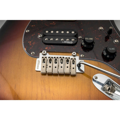 Wilkinson M Series 52.5mm(2-1/16 inch) Individual Saddle Full Block ST Guitar Tremolo Bridge Pop-in Arm 2-Point for Squier/Mexico Fender Strat Style Electric Guitar