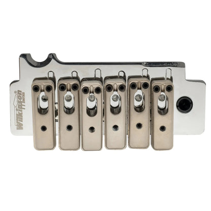 Wilkinson M Series 52.5mm(2-1/16 inch) Individual Saddle Full Block ST Guitar Tremolo Bridge Pop-in Arm 2-Point for Squier/Mexico Fender Strat Style Electric Guitar