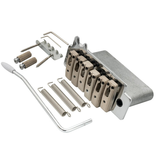 Wilkinson M Series 52.5mm(2-1/16 inch) Individual Saddle Full Block ST Guitar Tremolo Bridge Pop-in Arm 2-Point for Squier/Mexico Fender Strat Style Electric Guitar
