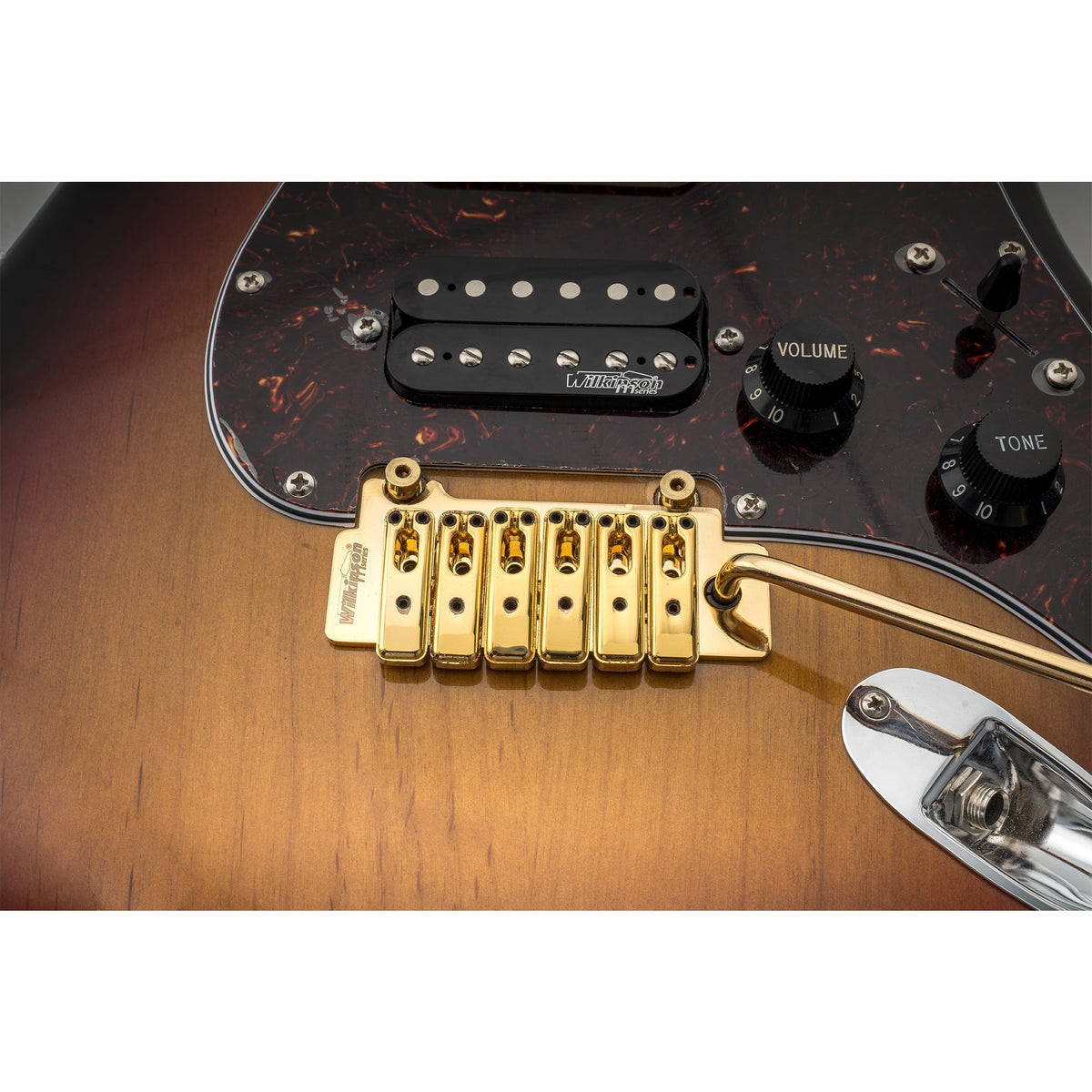Wilkinson M Series 52.5mm(2-1/16 inch) Individual Saddle Full Block ST Guitar Tremolo Bridge Pop-in Arm 2-Point for Squier/Mexico Fender Strat Style Electric Guitar