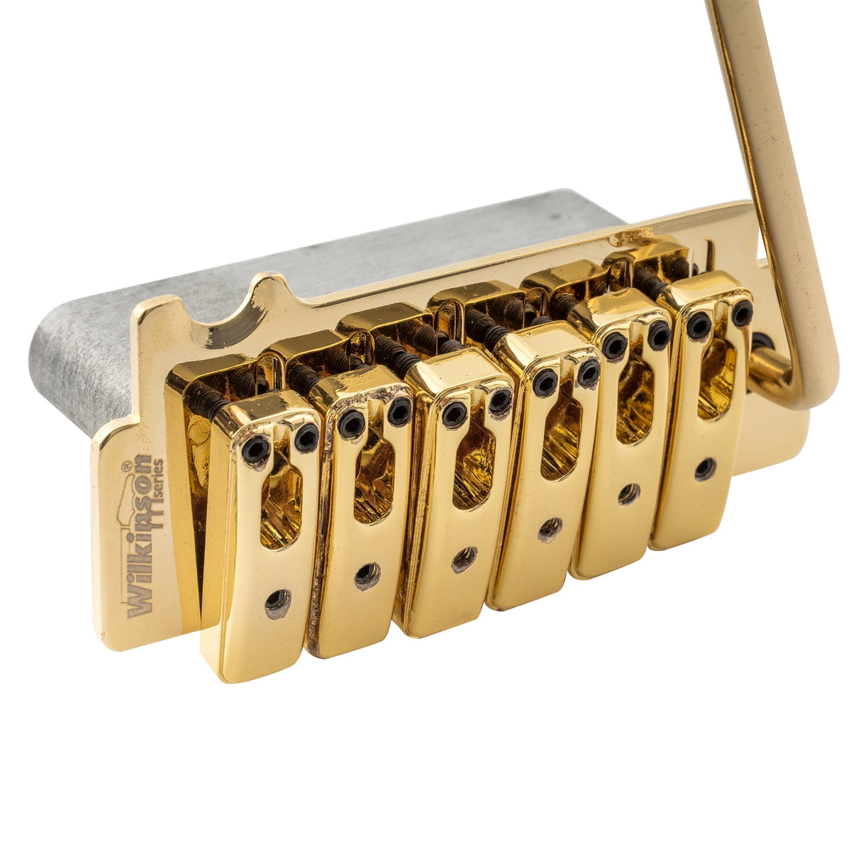 Wilkinson M Series 52.5mm(2-1/16 inch) Individual Saddle Full Block ST Guitar Tremolo Bridge Pop-in Arm 2-Point for Squier/Mexico Fender Strat Style Electric Guitar