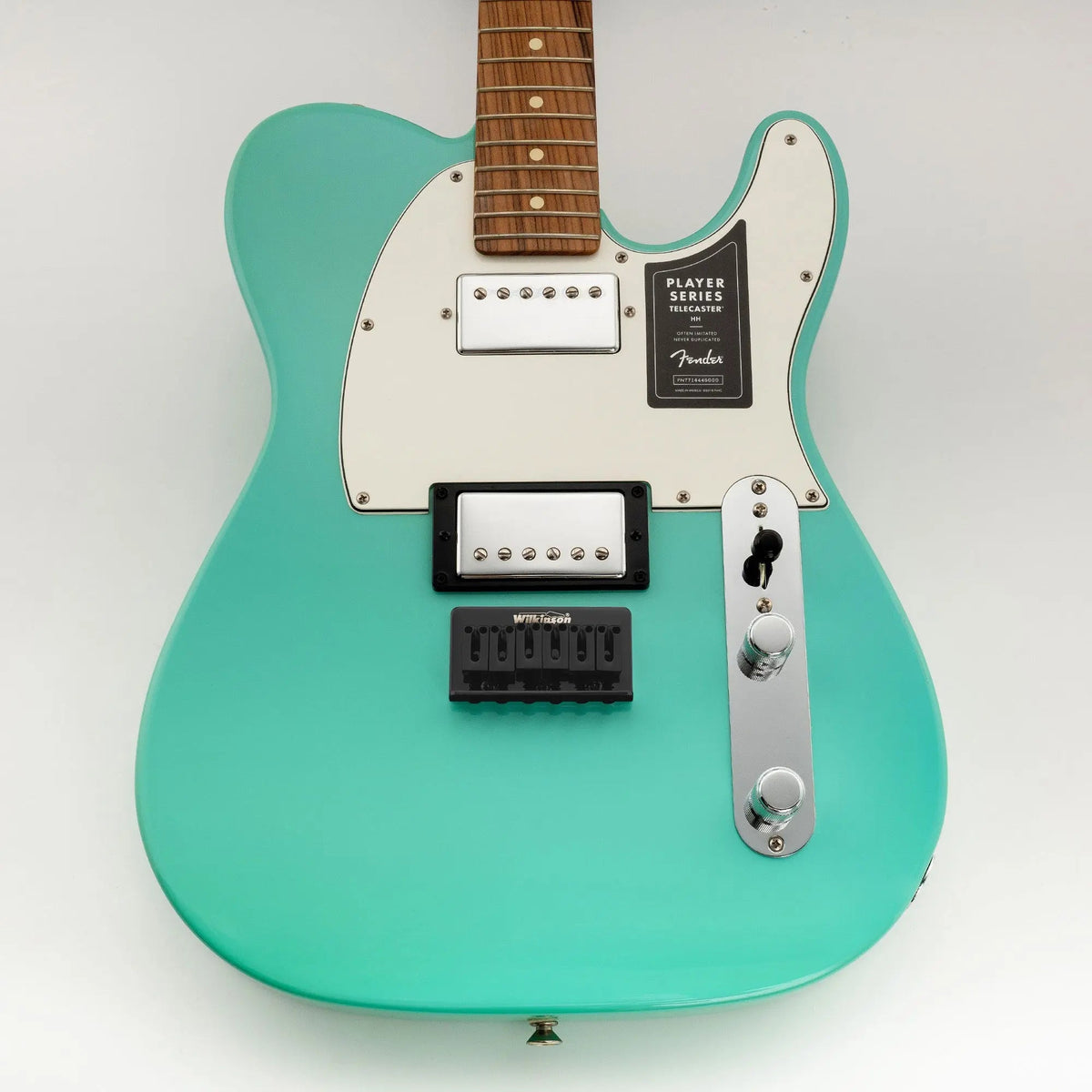 Wilkinson M Series 52.5mm(2-1/16 inch) String Spacing Modern Style Saddle Hardtail Fixed Bridge Non-Tremolo Bridge for Strat Tele Style Electric Guitar