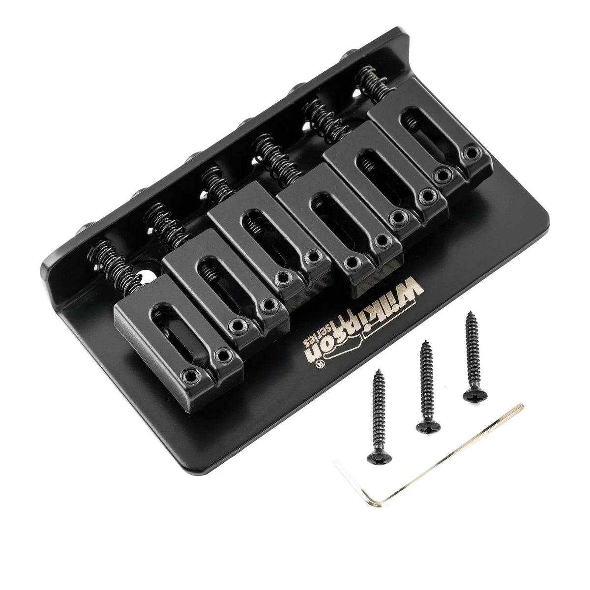 Wilkinson M Series 52.5mm(2-1/16 inch) String Spacing Modern Style Saddle Hardtail Fixed Bridge Non-Tremolo Bridge for Strat Tele Style Electric Guitar