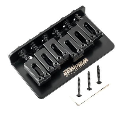 Wilkinson M Series 52.5mm(2-1/16 inch) String Spacing Modern Style Saddle Hardtail Fixed Bridge Non-Tremolo Bridge for Strat Tele Style Electric Guitar