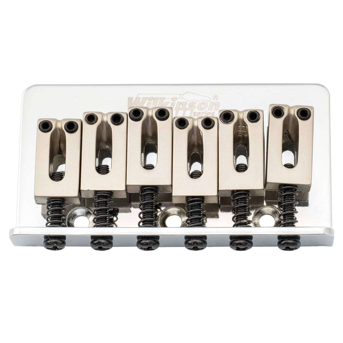 Wilkinson M Series 52.5mm(2-1/16 inch) String Spacing Modern Style Saddle Hardtail Fixed Bridge Non-Tremolo Bridge for Strat Tele Style Electric Guitar