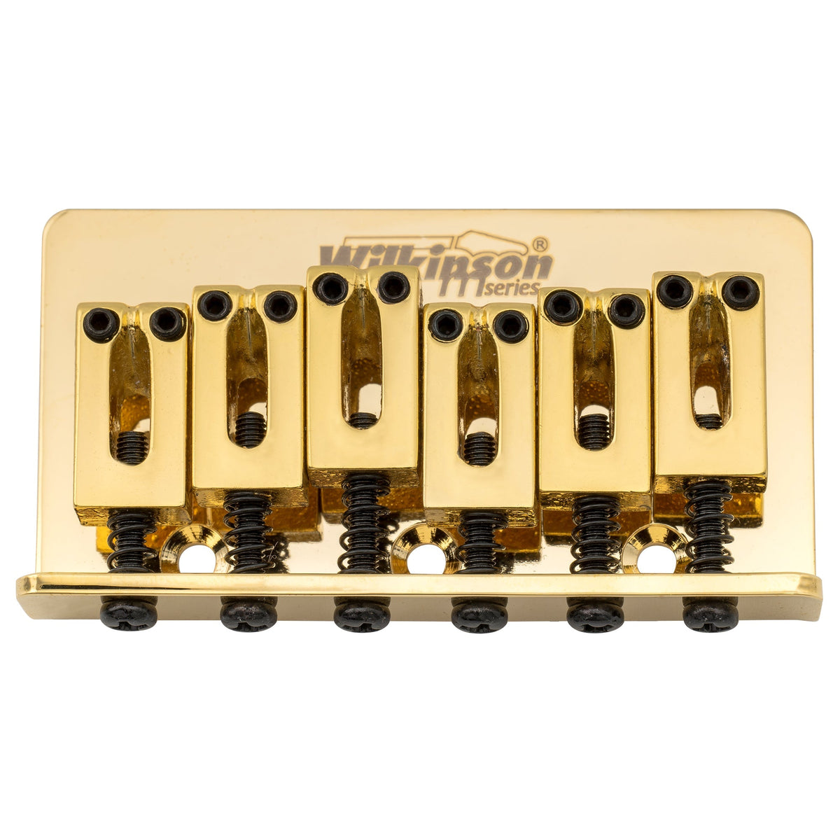 Wilkinson M Series 52.5mm(2-1/16 inch) String Spacing Modern Style Saddle Hardtail Fixed Bridge Non-Tremolo Bridge for Strat Tele Style Electric Guitar