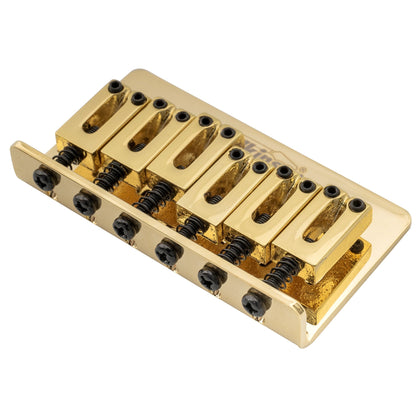 Wilkinson M Series 52.5mm(2-1/16 inch) String Spacing Modern Style Saddle Hardtail Fixed Bridge Non-Tremolo Bridge for Strat Tele Style Electric Guitar
