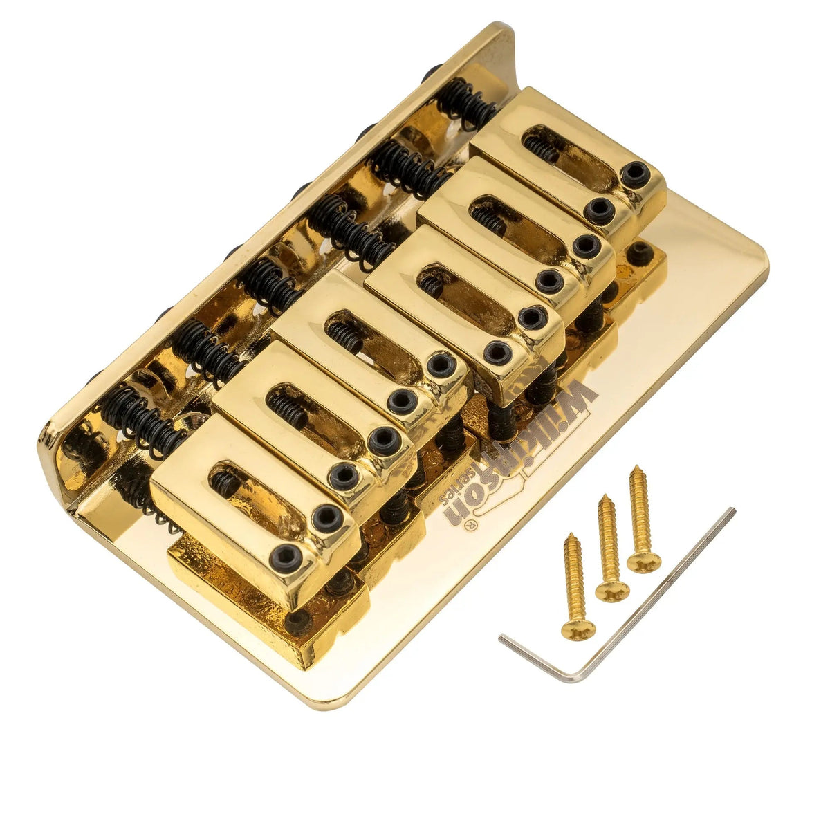 Wilkinson M Series 52.5mm(2-1/16 inch) String Spacing Modern Style Saddle Hardtail Fixed Bridge Non-Tremolo Bridge for Strat Tele Style Electric Guitar