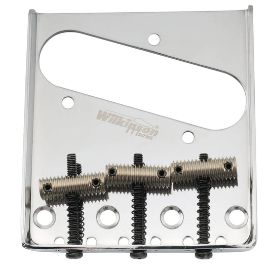 Wilkinson M Series 54mm(2-1/8 inch) Threaded Ashtray Style Bridge 3 Saddles for Tele Style Guitar