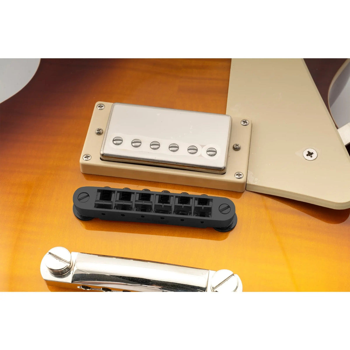 Wilkinson M Series 52mm(2-3/64 inch) String Spacing Wide Style Tune-o-matic Bridge for LP SG Style Electric Guitar