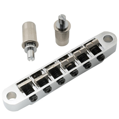 Wilkinson M Series 52mm(2-3/64 inch) String Spacing Wide Style Tune-o-matic Bridge for LP SG Style Electric Guitar