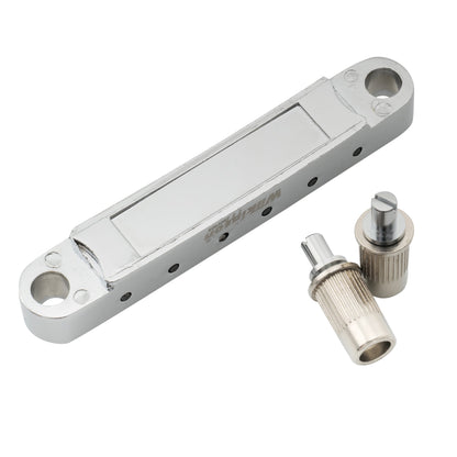 Wilkinson M Series 52mm(2-3/64 inch) String Spacing Wide Style Tune-o-matic Bridge for LP SG Style Electric Guitar