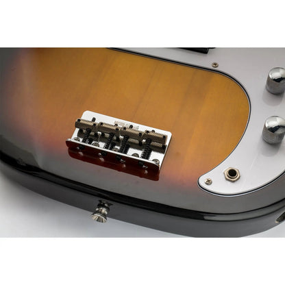 Wilkinson M Series 57mm(2-1/4 inch) Top-loading 4-String Fixed Bass Bridge Threaded Saddles for Precision Bass and Jazz Bass