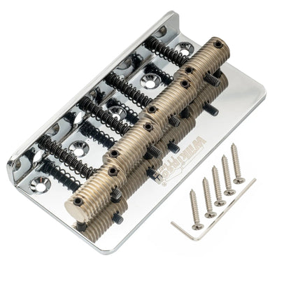 Wilkinson M Series 57mm(2-1/4 inch) Top-loading 4-String Fixed Bass Bridge Threaded Saddles for Precision Bass and Jazz Bass