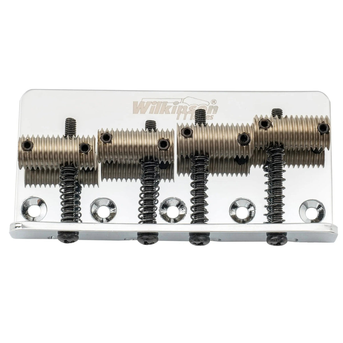 Wilkinson M Series 57mm(2-1/4 inch) Top-loading 4-String Fixed Bass Bridge Threaded Saddles for Precision Bass and Jazz Bass