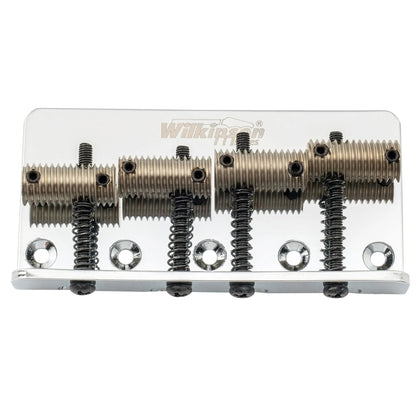 Wilkinson M Series 57mm(2-1/4 inch) Top-loading 4-String Fixed Bass Bridge Threaded Saddles for Precision Bass and Jazz Bass