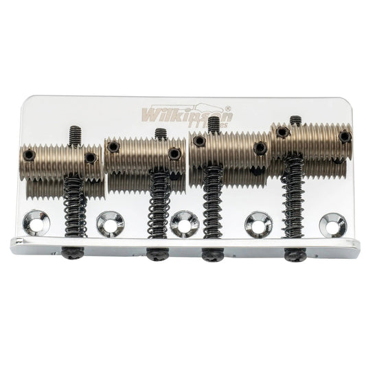 Wilkinson M Series 57mm(2-1/4 inch) Top-loading 4-String Fixed Bass Bridge Threaded Saddles for Precision Bass and Jazz Bass