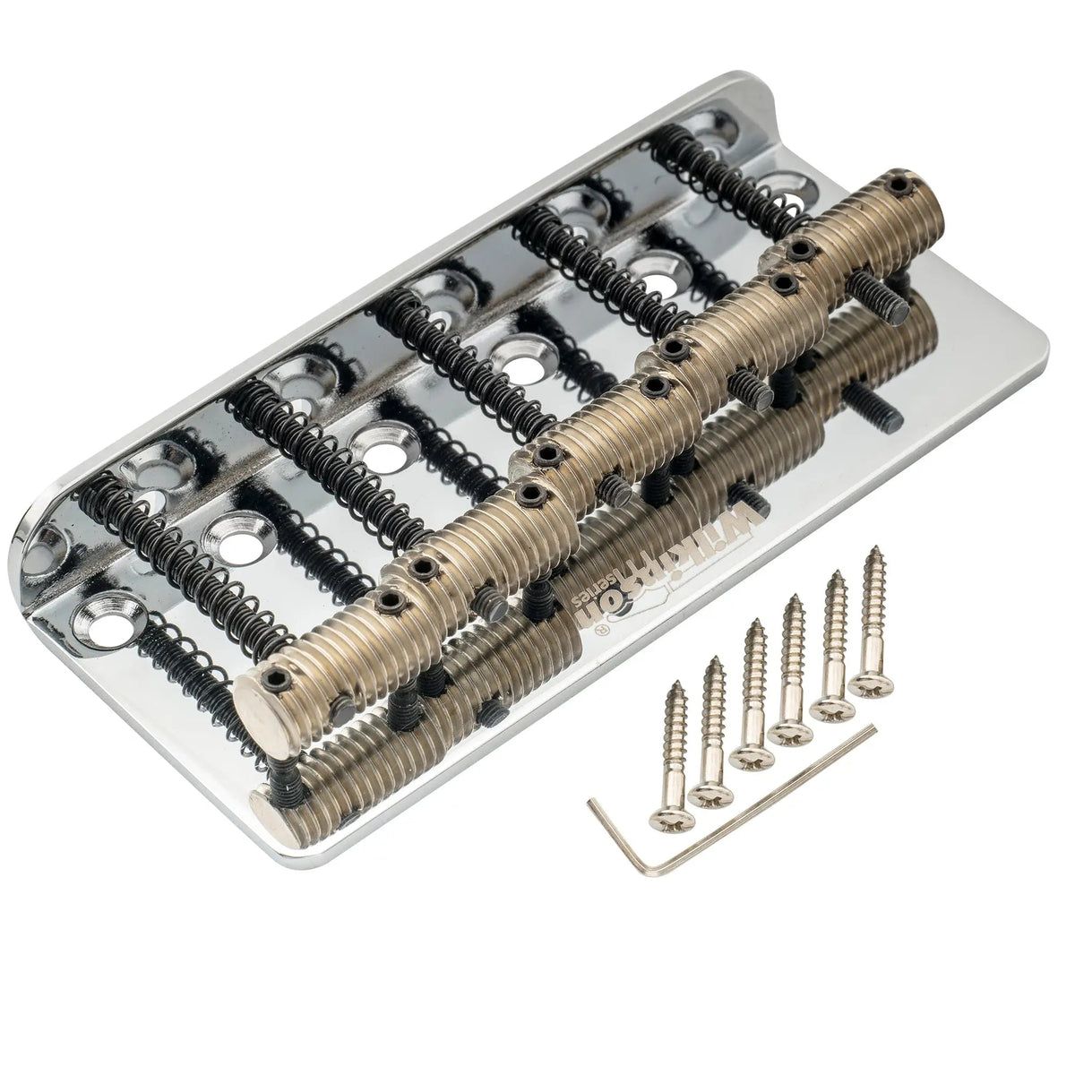 Wilkinson M Series WOB51T 72mm(2-53/64 Inch) Top-loading 5-String Fixed Bass Bridge Threaded Saddles for Precision Bass and Jazz Bass
