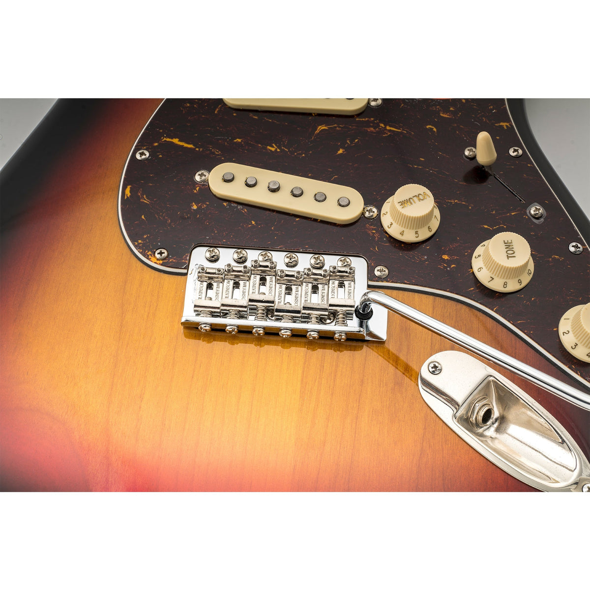 Wilkinson WVC-SB 54mm(2-1/8 inch) 6-Hole Vintage Steel Saddles Guitar Tremolo Bridge with Full Solid Steel Block for USA Vintage Strat and Japan Strat Style Electric Guitar