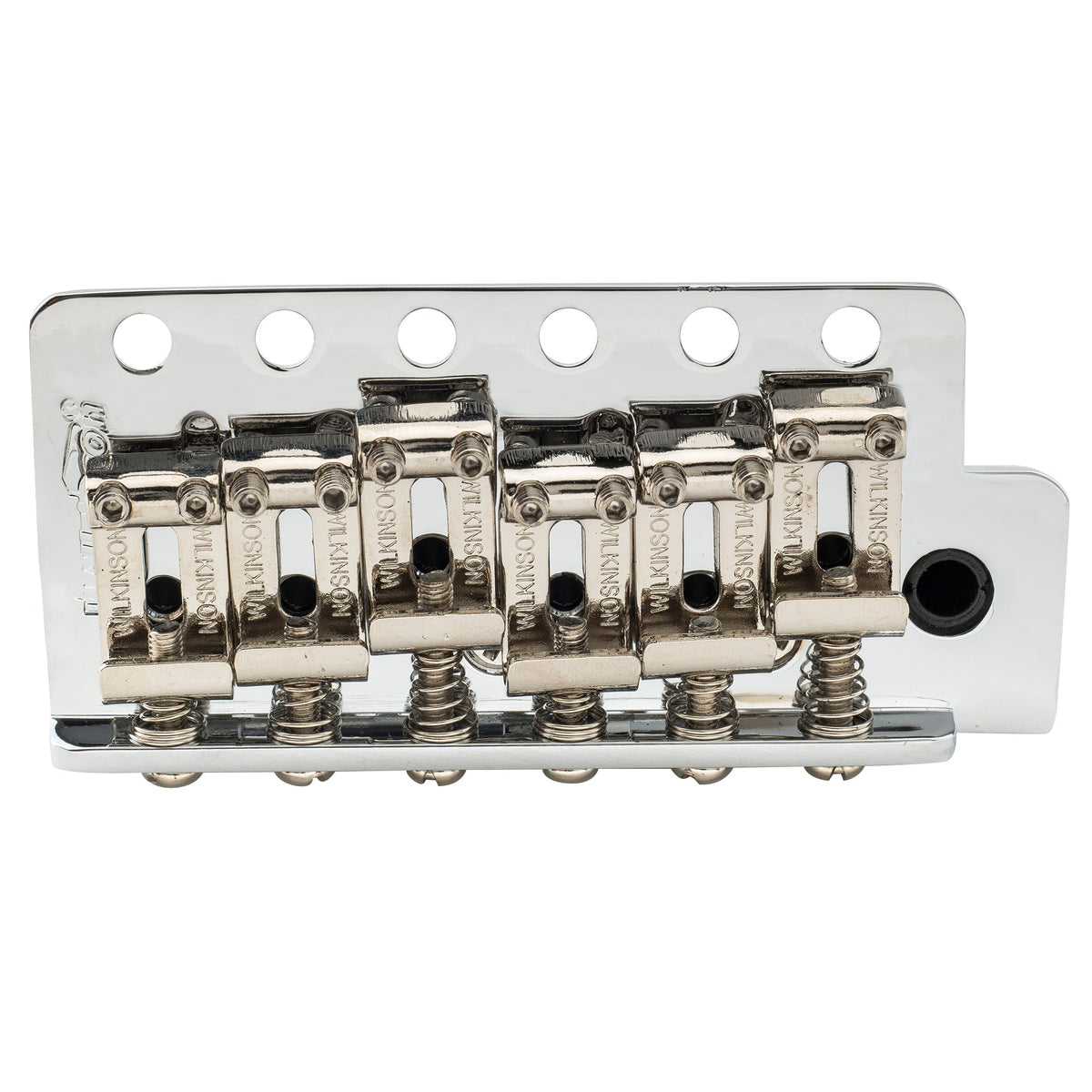 Wilkinson WVC-SB 54mm(2-1/8 inch) 6-Hole Vintage Steel Saddles Guitar Tremolo Bridge with Full Solid Steel Block for USA Vintage Strat and Japan Strat Style Electric Guitar