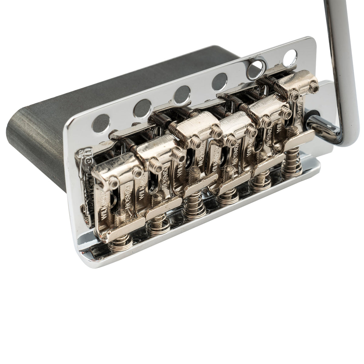 Wilkinson WVC-SB 54mm(2-1/8 inch) 6-Hole Vintage Steel Saddles Guitar Tremolo Bridge with Full Solid Steel Block for USA Vintage Strat and Japan Strat Style Electric Guitar