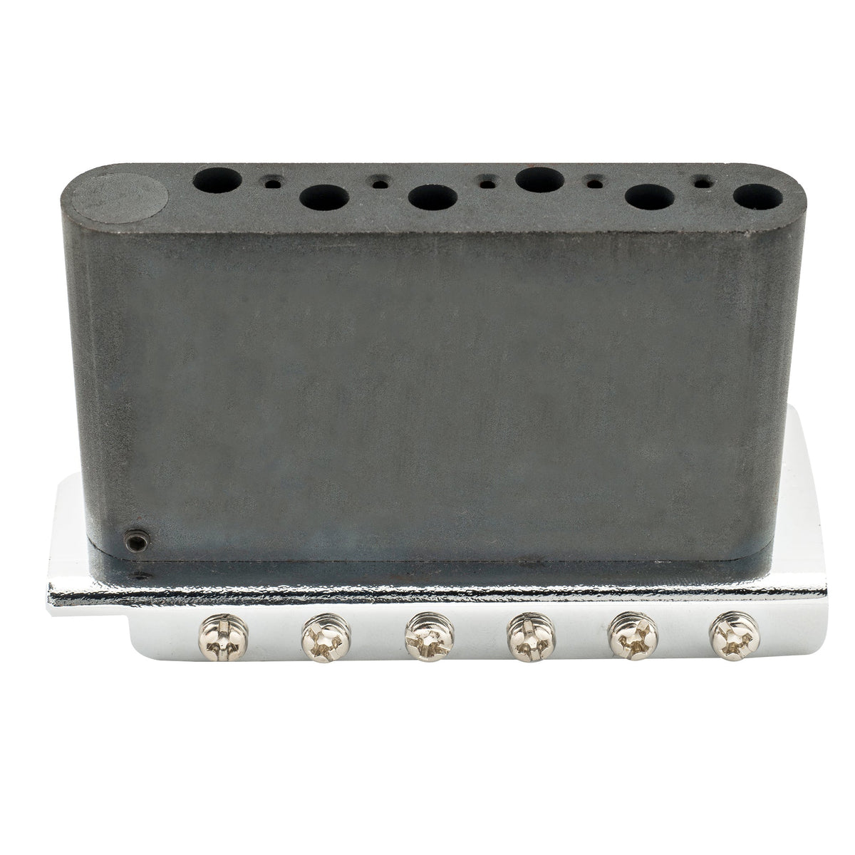 Wilkinson WVC-SB 54mm(2-1/8 inch) 6-Hole Vintage Steel Saddles Guitar Tremolo Bridge with Full Solid Steel Block for USA Vintage Strat and Japan Strat Style Electric Guitar
