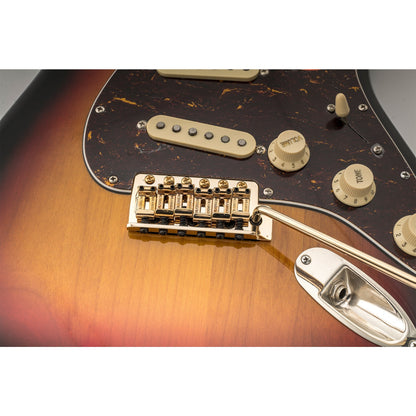Wilkinson WVC-SB 54mm(2-1/8 inch) 6-Hole Vintage Steel Saddles Guitar Tremolo Bridge with Full Solid Steel Block for USA Vintage Strat and Japan Strat Style Electric Guitar