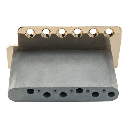 Wilkinson WVC-SB 54mm(2-1/8 inch) 6-Hole Vintage Steel Saddles Guitar Tremolo Bridge with Full Solid Steel Block for USA Vintage Strat and Japan Strat Style Electric Guitar