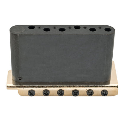 Wilkinson WVC-SB 54mm(2-1/8 inch) 6-Hole Vintage Steel Saddles Guitar Tremolo Bridge with Full Solid Steel Block for USA Vintage Strat and Japan Strat Style Electric Guitar