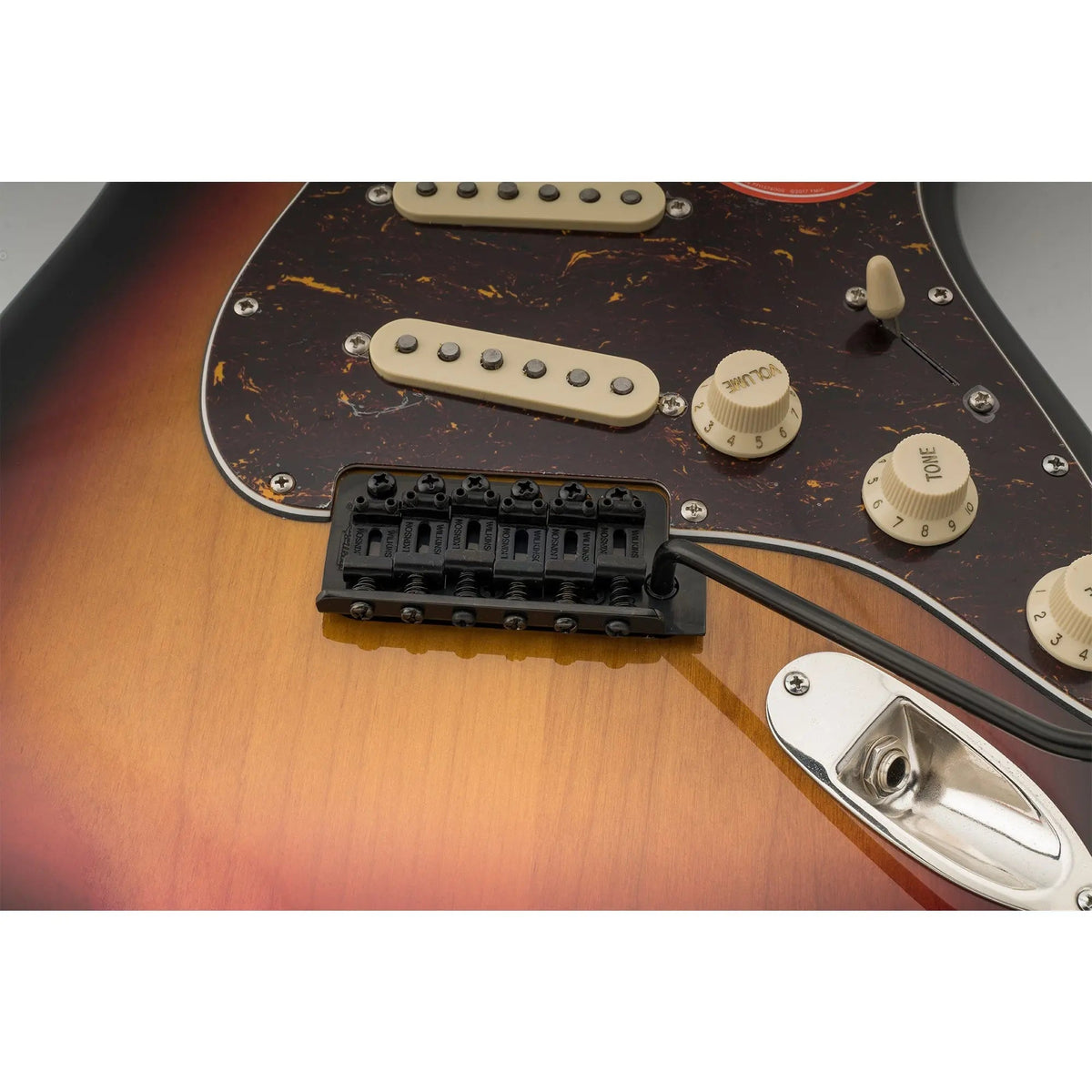 Wilkinson WV6-SB 54mm(2-1/8 inch) 5+1 Hole Vintage Steel Saddles Tremolo Bridge with Full Steel Block for Fender USA and Japan Strat Style Electric Guitar