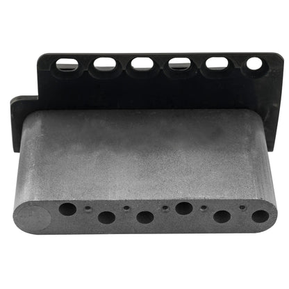 Wilkinson WV6-SB 54mm(2-1/8 inch) 5+1 Hole Vintage Steel Saddles Tremolo Bridge with Full Steel Block for Fender USA and Japan Strat Style Electric Guitar