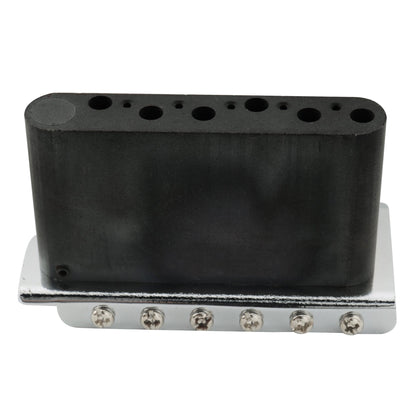 Wilkinson WV6-SB 54mm(2-1/8 inch) 5+1 Hole Vintage Steel Saddles Tremolo Bridge with Full Steel Block for Fender USA and Japan Strat Style Electric Guitar