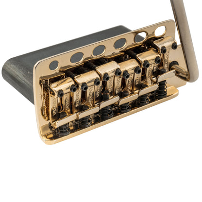 Wilkinson WV6-SB 54mm(2-1/8 inch) 5+1 Hole Vintage Steel Saddles Tremolo Bridge with Full Steel Block for Fender USA and Japan Strat Style Electric Guitar