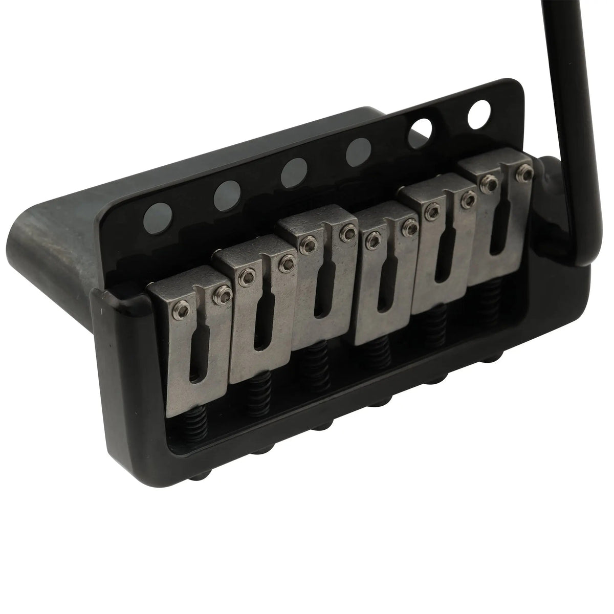 Wilkinson WVPC-SB 54mm(2-1/8 inch) Stainless Steel Saddles 6-Hole Guitar Tremolo Bridge with Full Solid Steel Block for Import Strat and Japan Strat Style Electric Guitar