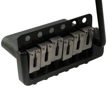 Wilkinson WVPC-SB 54mm(2-1/8 inch) Stainless Steel Saddles 6-Hole Guitar Tremolo Bridge with Full Solid Steel Block for Import Strat and Japan Strat Style Electric Guitar